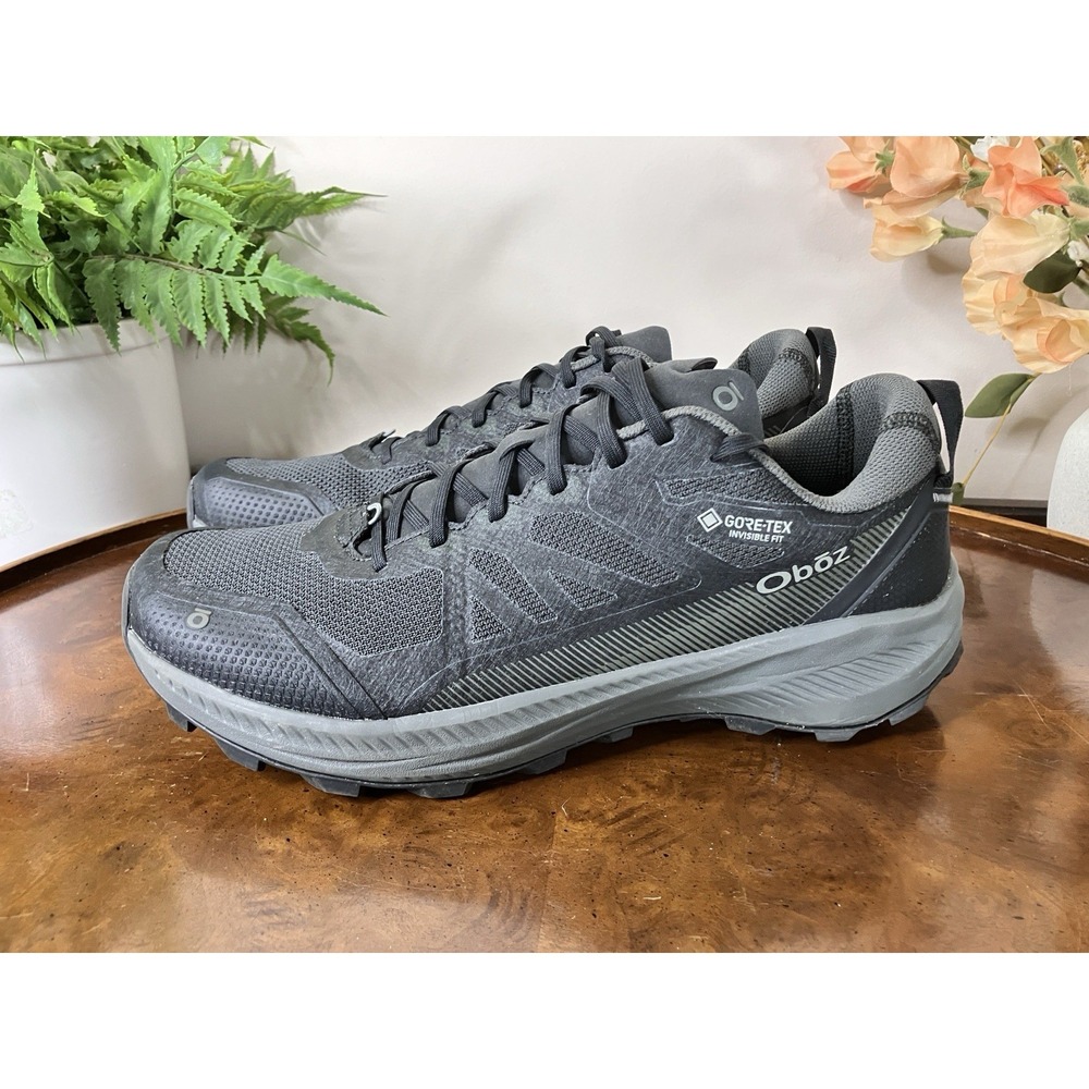 Oboz Katabatic Low LT GTX Mens Hiking Sneakers Size 12 Gore-Tex Black Sea